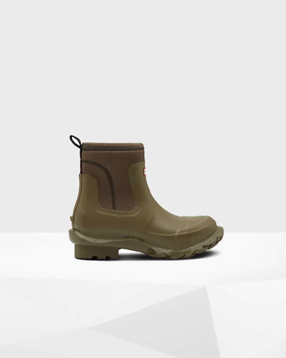 Mens Hunter Stella McCartney x Chelsea Boots Olive | SBXJDM-954